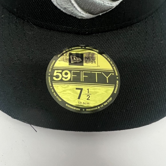 Sacramento Kings Hat Mens New Era 7 1/2 Black 59FIFTY Fitted NBA - Picture 3 of 14